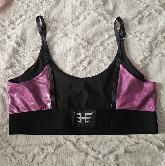 Heroine Sport Magenta Marvel Metallic Convertible Bra X-Large - Picture 3 of 7